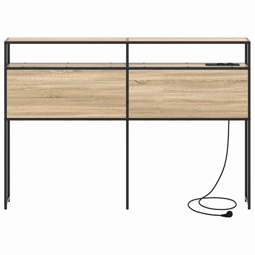 Säilytyspääty hyllyllä Sonoma tammi 135 cm Tekninen puu - Image 5