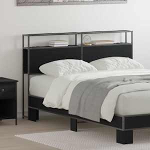 Skladiščni naslon s shranjevanjem Črni hrast Konstruiran les