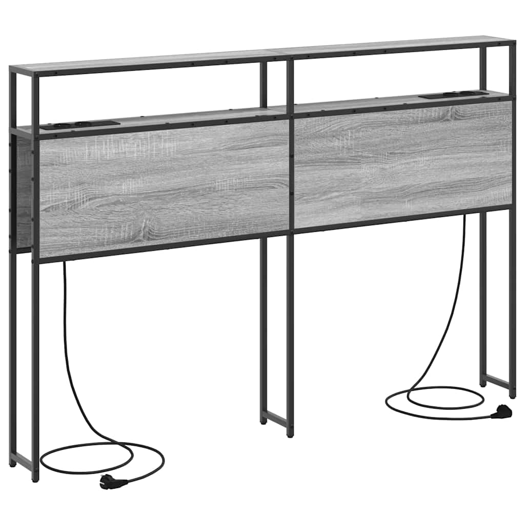 Säilytyspääty päätyllä säilytystilassa Harmaa sonoma 160 cm Tekninen puu
