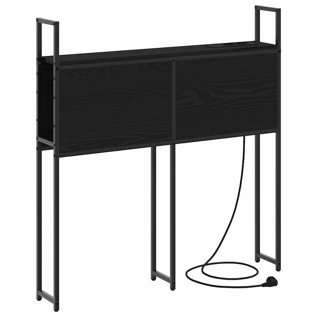 Säilytyspääty päätyllä säilytystilassa Musta tammi 80 cm Tekninen puu