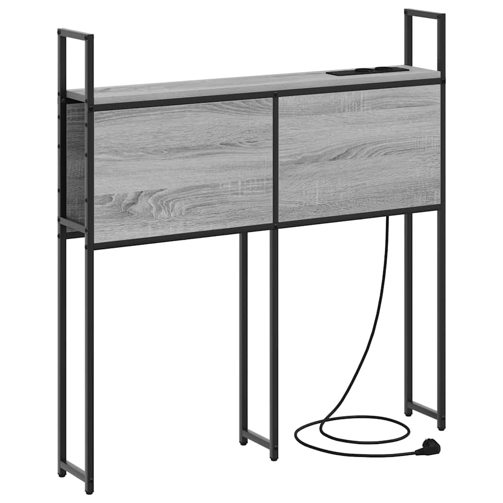 Säilytyspääty päätyllä säilytystilassa Harmaa sonoma 100 cm Tekninen puu