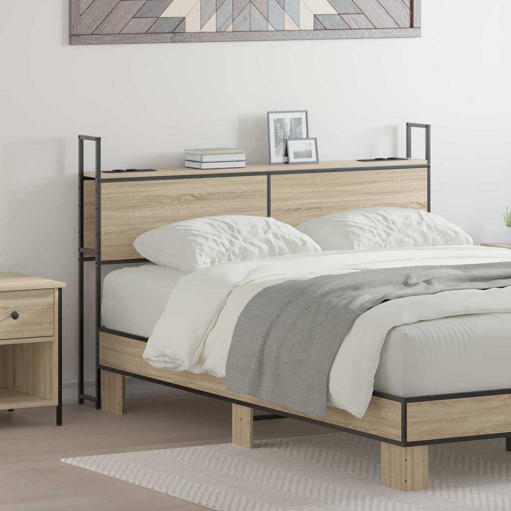 Hoiustamispeatoe peaga ladustamisega Sonoma tamm 120 cm Tehispuit