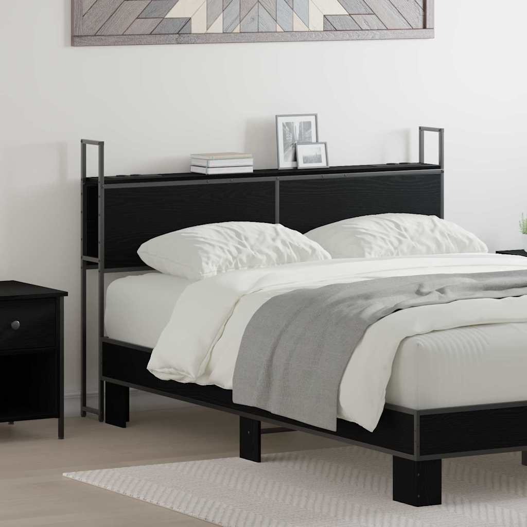 vidaXL Tăblie de depozitare Stejar negru 150 cm Lemn compozit