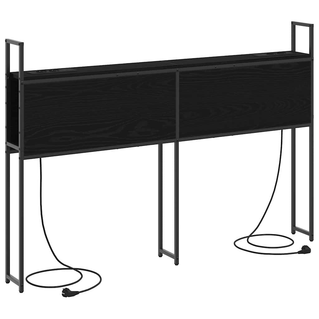 Säilytyspääty päätyllä säilytystilassa Musta tammi 160 cm Tekninen puu