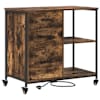 vidaXL Kapp laadimisjaamaga 76 x 41 x 72 cm Tehispuit Suitsutatud tamm