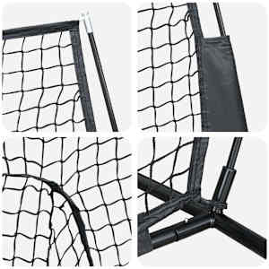 Síť na trénink baseballu Černá 250 x 106 x 209 cm Polyester - obrázek 8