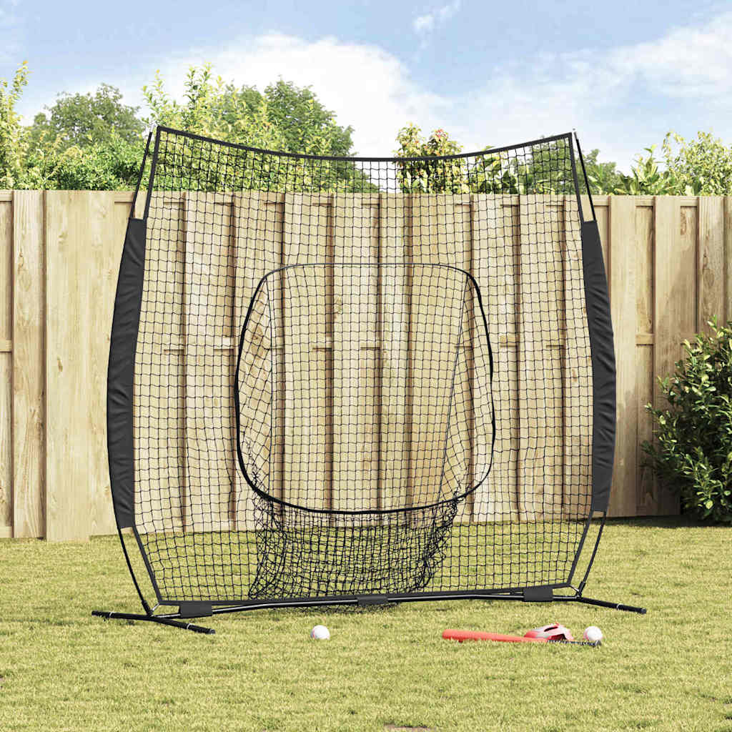 vidaXL Baseball și Softball Negru 250 x 106 x 209 cm Poliester