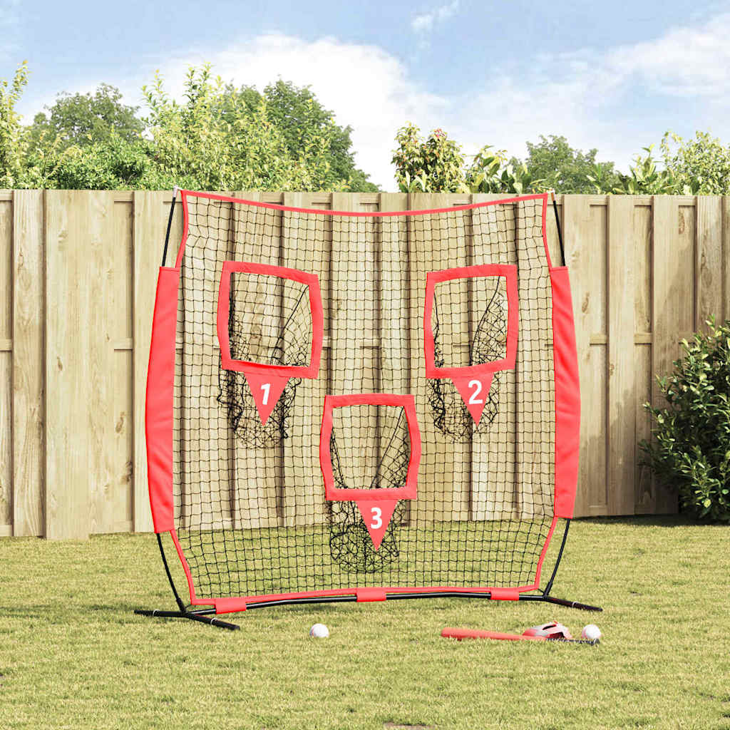 vidaXL Baseball și Softball Negru 214.5 x 89.5 x 181 cm Poliester
