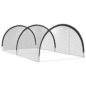 vidaXL Pesapalli ja pehmepall Must 702 x 369,5 x 243,5 cm Pol&uuml;ester