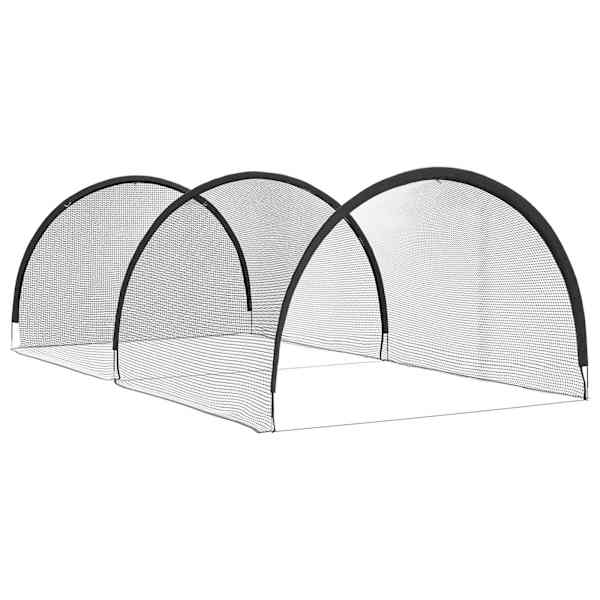 vidaXL Pesapalli ja pehmepall Must 702 x 369,5 x 243,5 cm Pol&uuml;ester