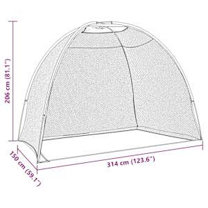 Pomocník pro golfový trénink Černá 314 x 150 x 206 cm Polyester - obrázek 10