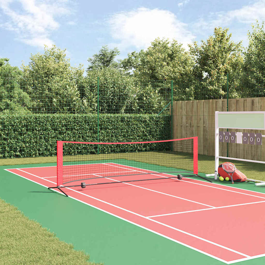 Tennisivõrk Must ja punane 301 x 90.5 x 87 cm Polüester