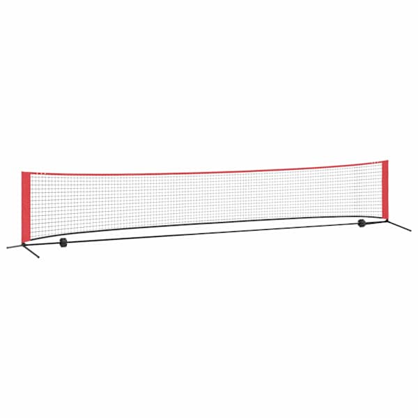 vidaXL Tennisiv&otilde;rk Must ja punane 494,5 x 90 x 87 cm Pol&uuml;ester