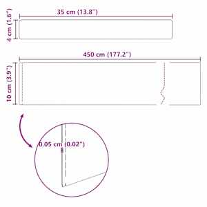 Okraj trávníku 4 pcs Rezavá 450 x 0,05 x 15 cm - obrázek 13