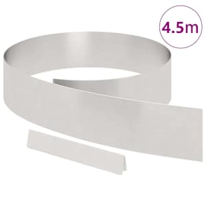 Okraj trávníku Stříbrná 450 x 0,05 x 15 cm Nerezová ocel - obrázek 3