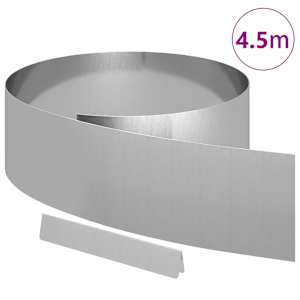 Okraj trávníku Stříbrná 450 x 0,05 x 15 cm Pozinkovaná ocel - obrázek 3