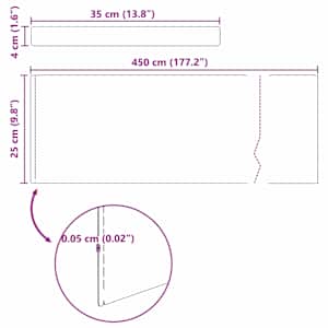 Okraj trávníku Stříbrná 450 x 0,05 x 15 cm Nerezová ocel - obrázek 11