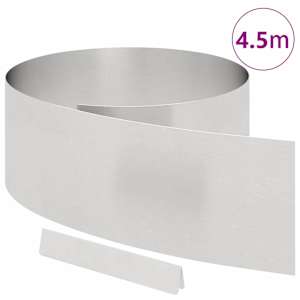 Okraj trávníku Stříbrná 450 x 0,05 x 15 cm Nerezová ocel - obrázek 3