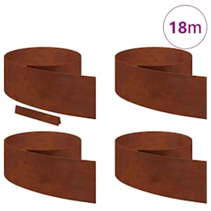 Okraj trávníku 4 pcs Rezavá 450 x 0,05 x 25 cm - obrázek 3