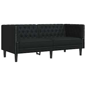 vidaXL Diivan Must 174 x 74,5 x 70,5 cm PVC