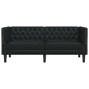 Pohovka Černá 174 x 74,5 x 70,5 cm PVC - obrázek 4