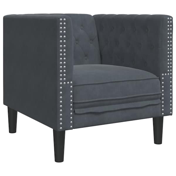 vidaXL Diivan Tumehall 74,5 x 71 x 70,5 cm Samet