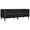 vidaXL Diivan Must 194 x 74,5 x 70,5 cm Samet