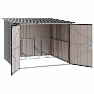 Kůlna na kolo 3 pcs Antracit 215 x 206 x 157 cm kov - obrázek 5