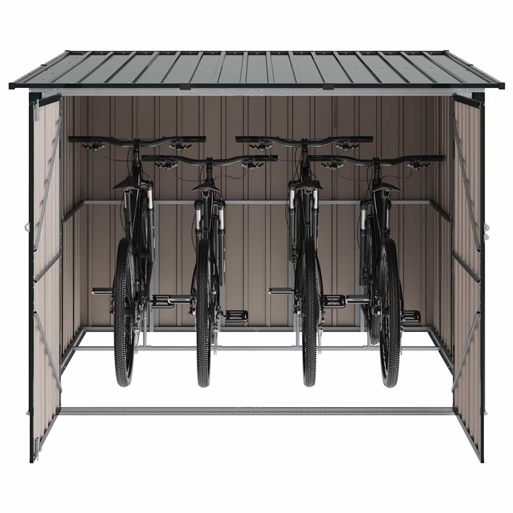 vidaXL Fietsschuurtje 3 pcs Antraciet 215 x 206 x 157 cm Metaal