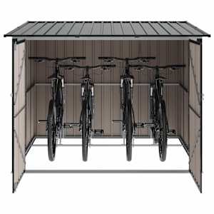 Kůlna na kolo 3 pcs Antracit 215 x 206 x 157 cm kov - obrázek 3