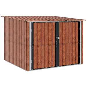 vidaXL Jalgratta kuur 3 tk Pruun 216 x 207 x 158 cm Metall