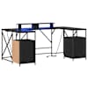 vidaXL Laud Must tamm Tehispuit 182 x 101 x 87,5 cm
