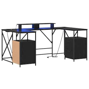 vidaXL Laud Must tamm Tehispuit 182 x 101 x 87,5 cm