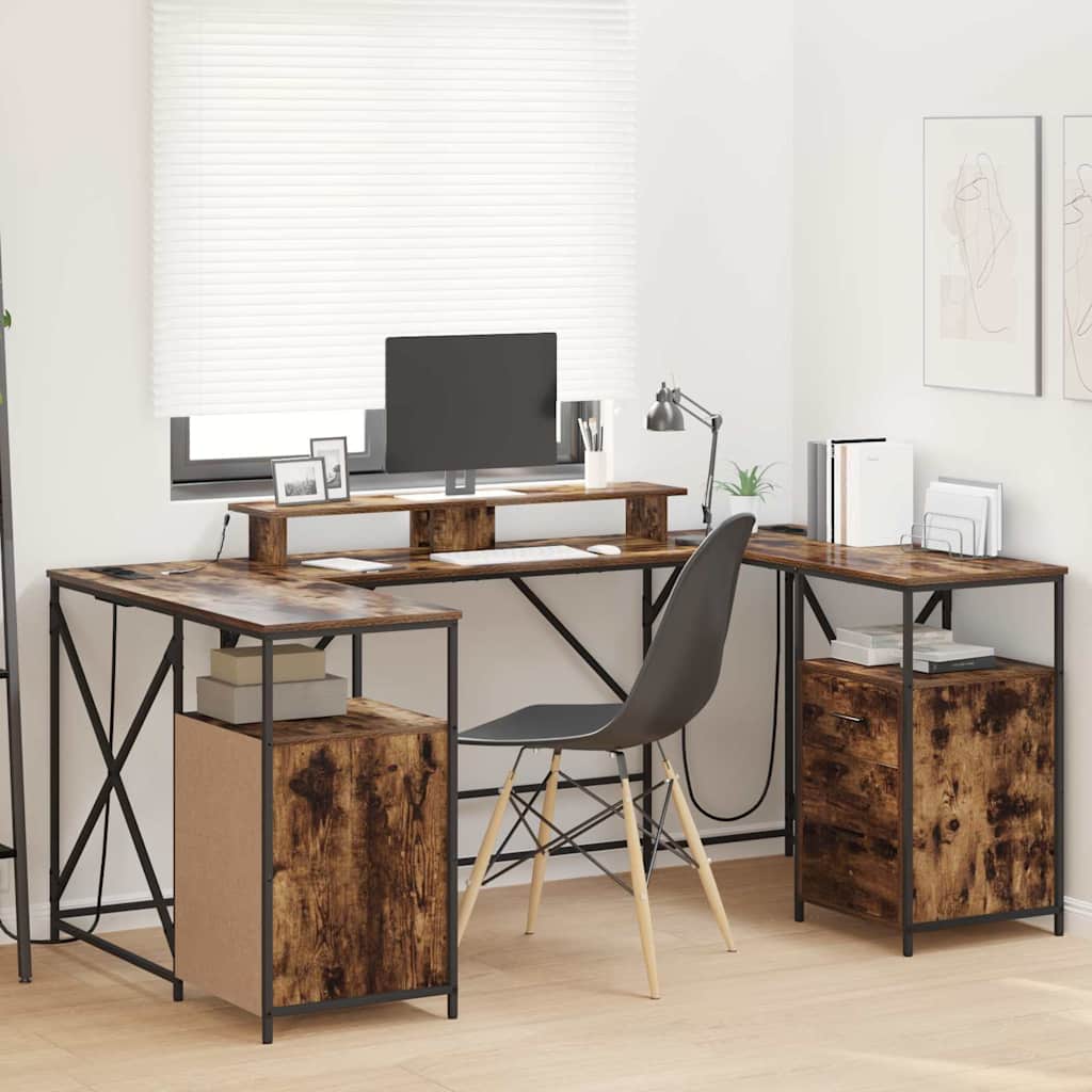 Laud sahtliga ladustamisega Suitsune tamm 182 x 101 x 87.5 cm Tehispuit