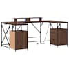 vidaXL Laud Pruun tamme Tehispuit 182 x 101 x 87,5 cm