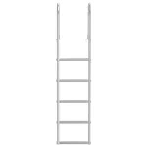 5stupňový přístavní žebřík Stříbrná 45 ×11,5 ×190 cm Hliník - obrázek 4