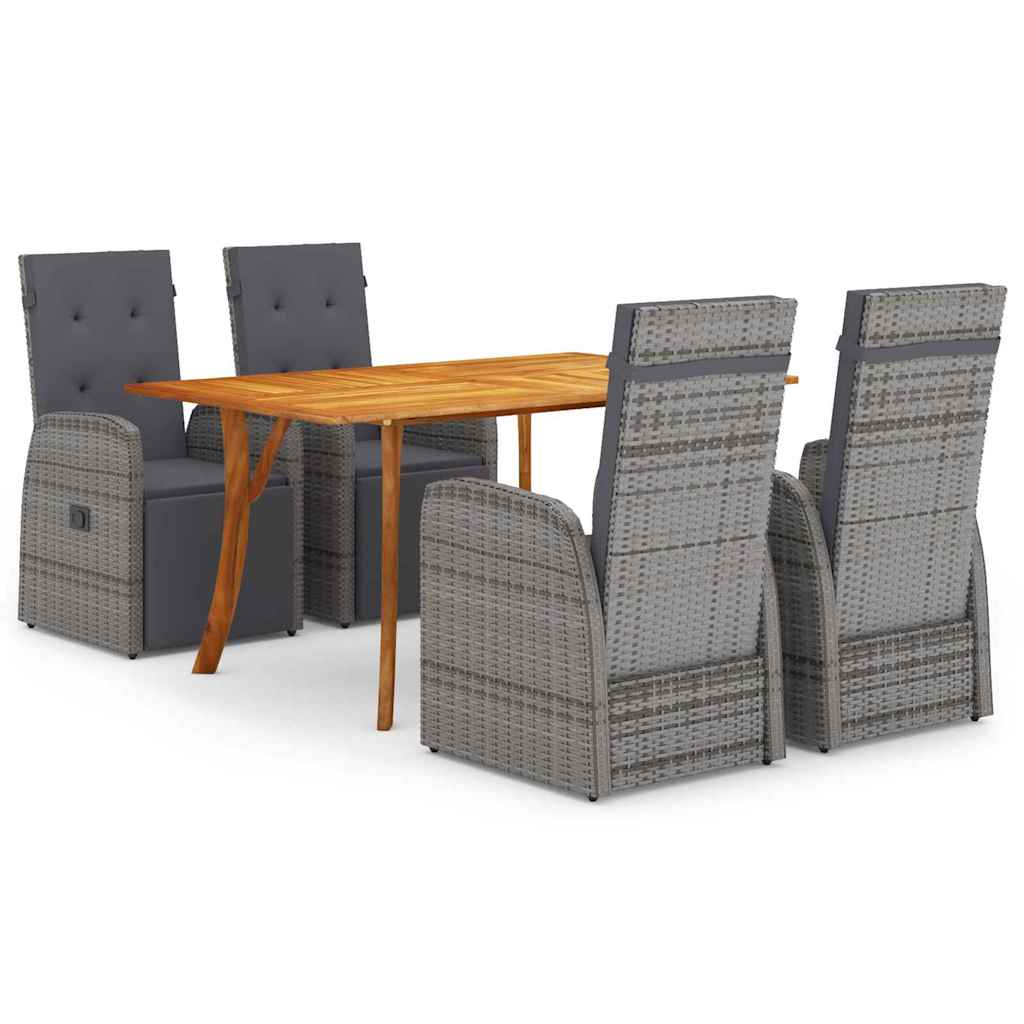 Piharuokailu setti 5 pcs Harmaa polyrottinki