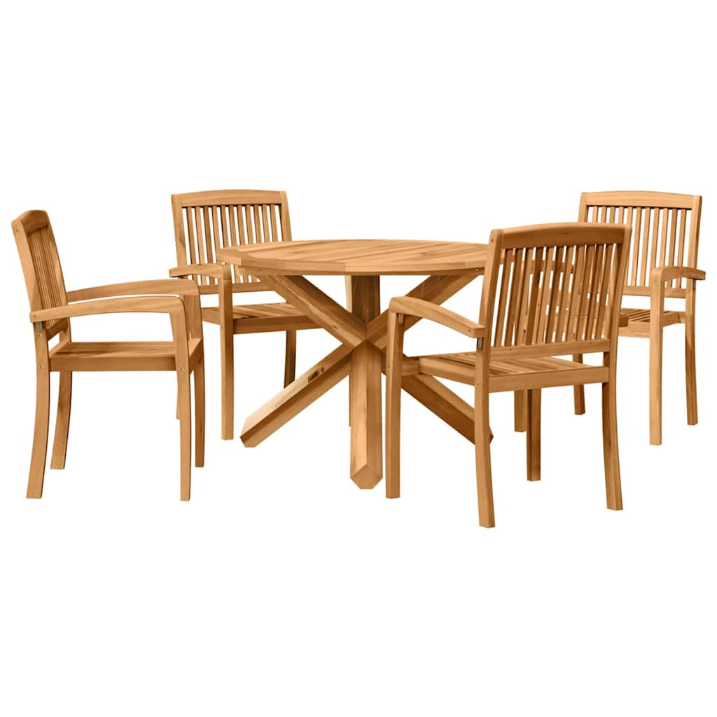 Piharuokailu setti 3 pcs Ruskea 109 x 109 x 74 cm