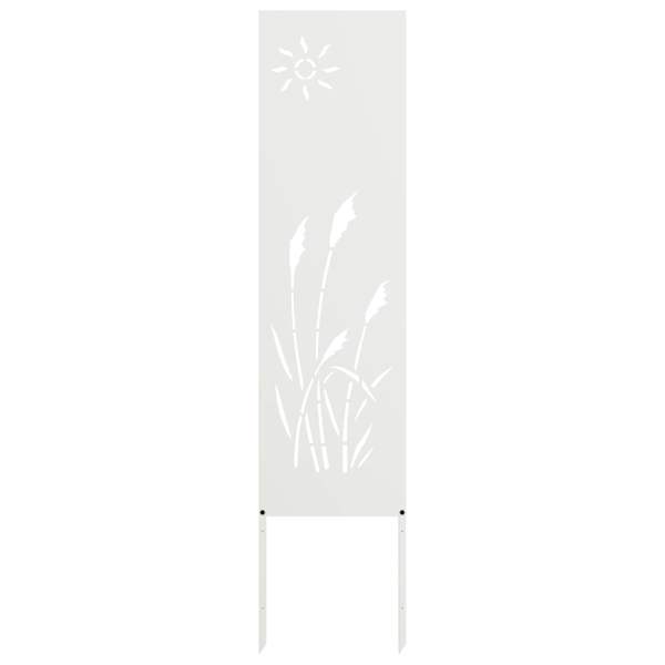 vidaXL Aia privaatsuse kate Valge 32 x 140 cm K&uuml;lmpruun teras