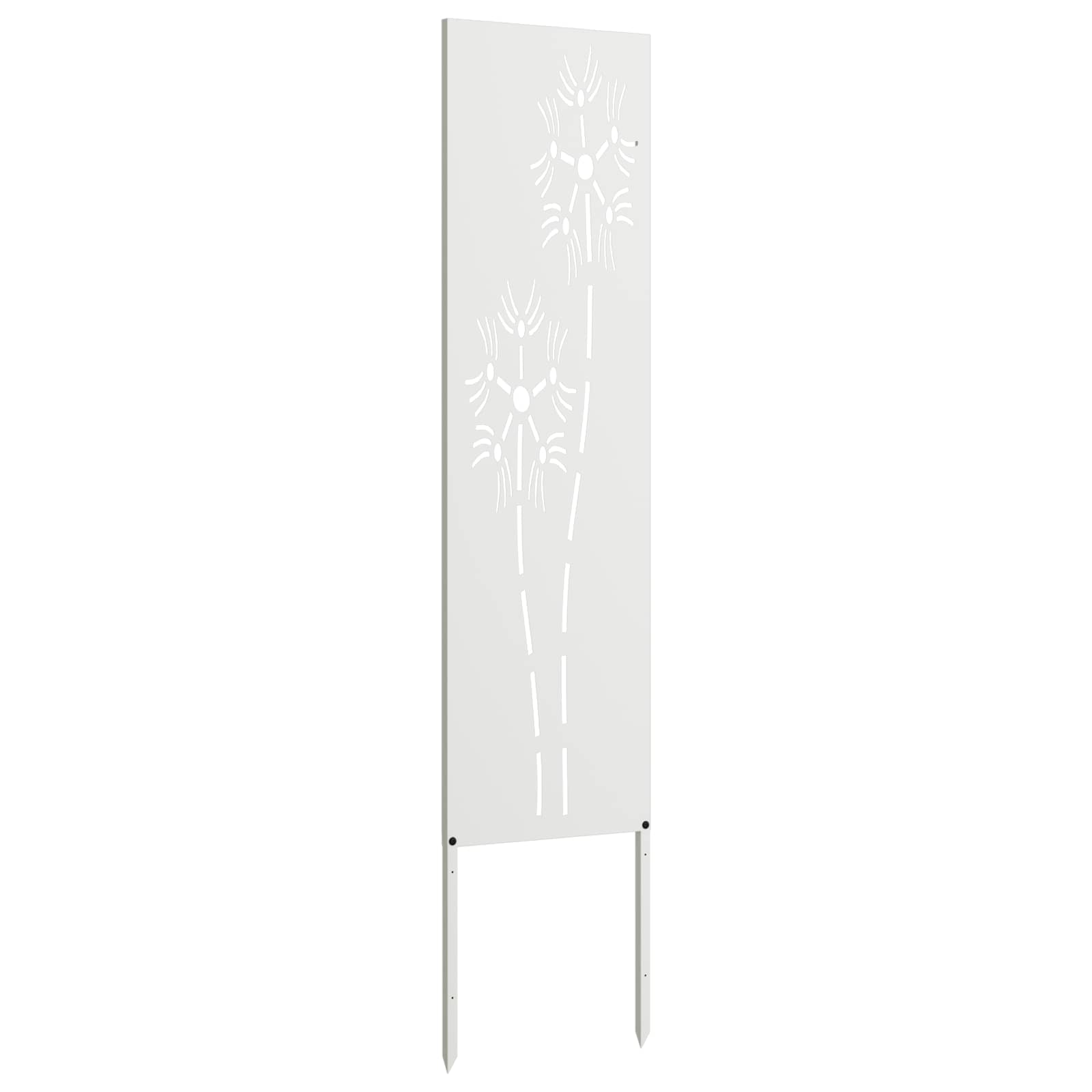 Soukromí na zahradě Bílá 32 x 140 cm Studeně válcovaná ocel - obrázek 5