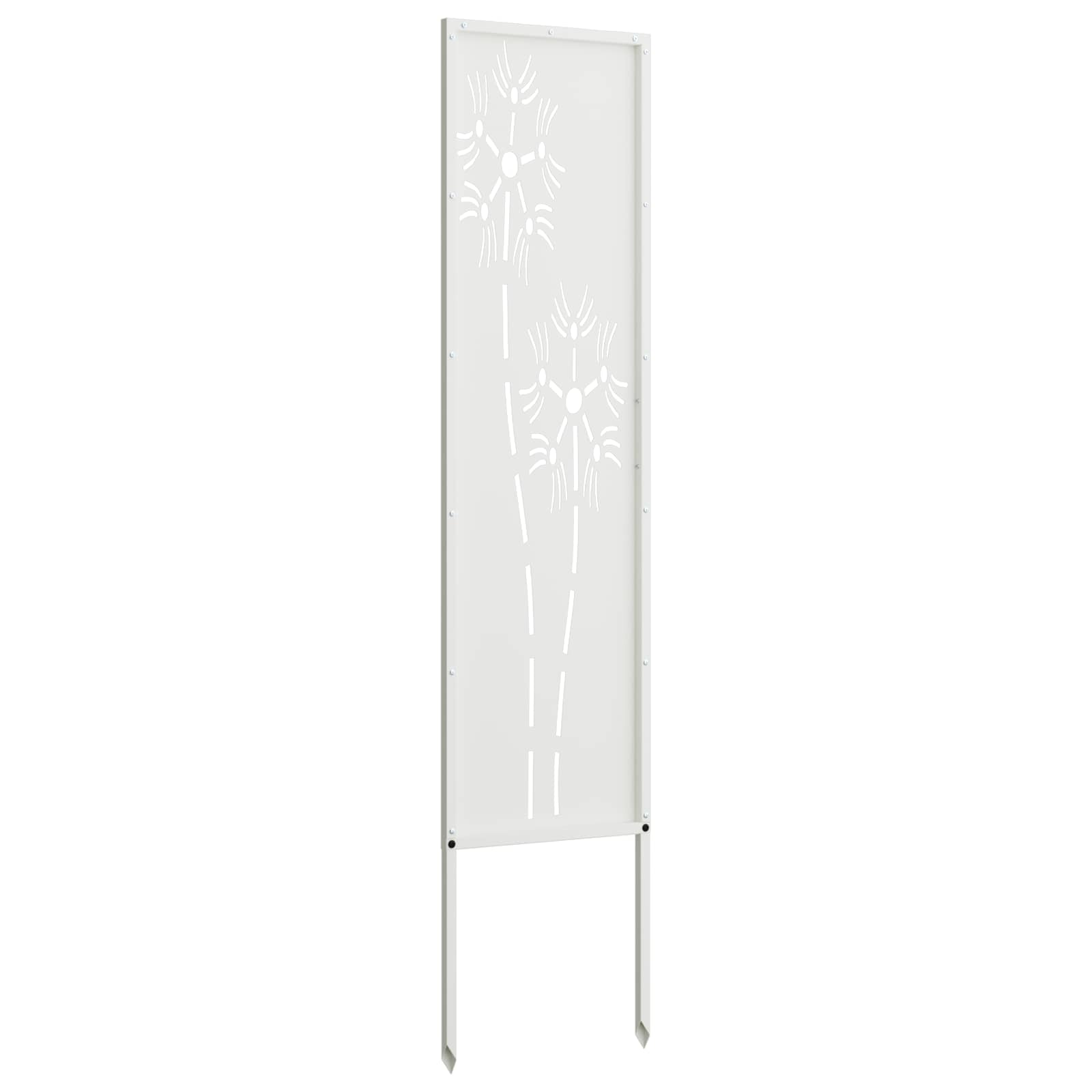 Soukromí na zahradě Bílá 32 x 140 cm Studeně válcovaná ocel - obrázek 6