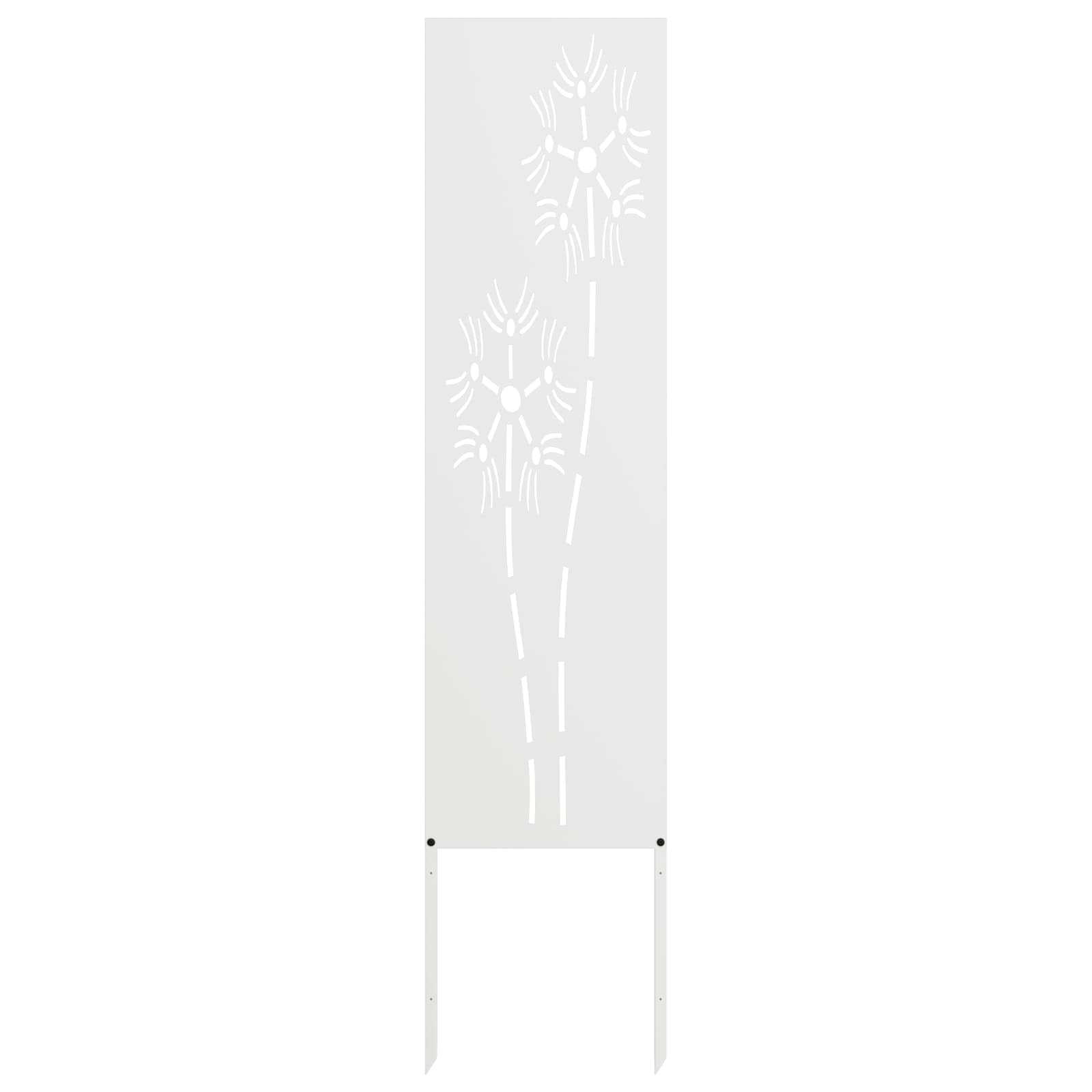 Soukromí na zahradě Bílá 32 x 140 cm Studeně válcovaná ocel - obrázek 2