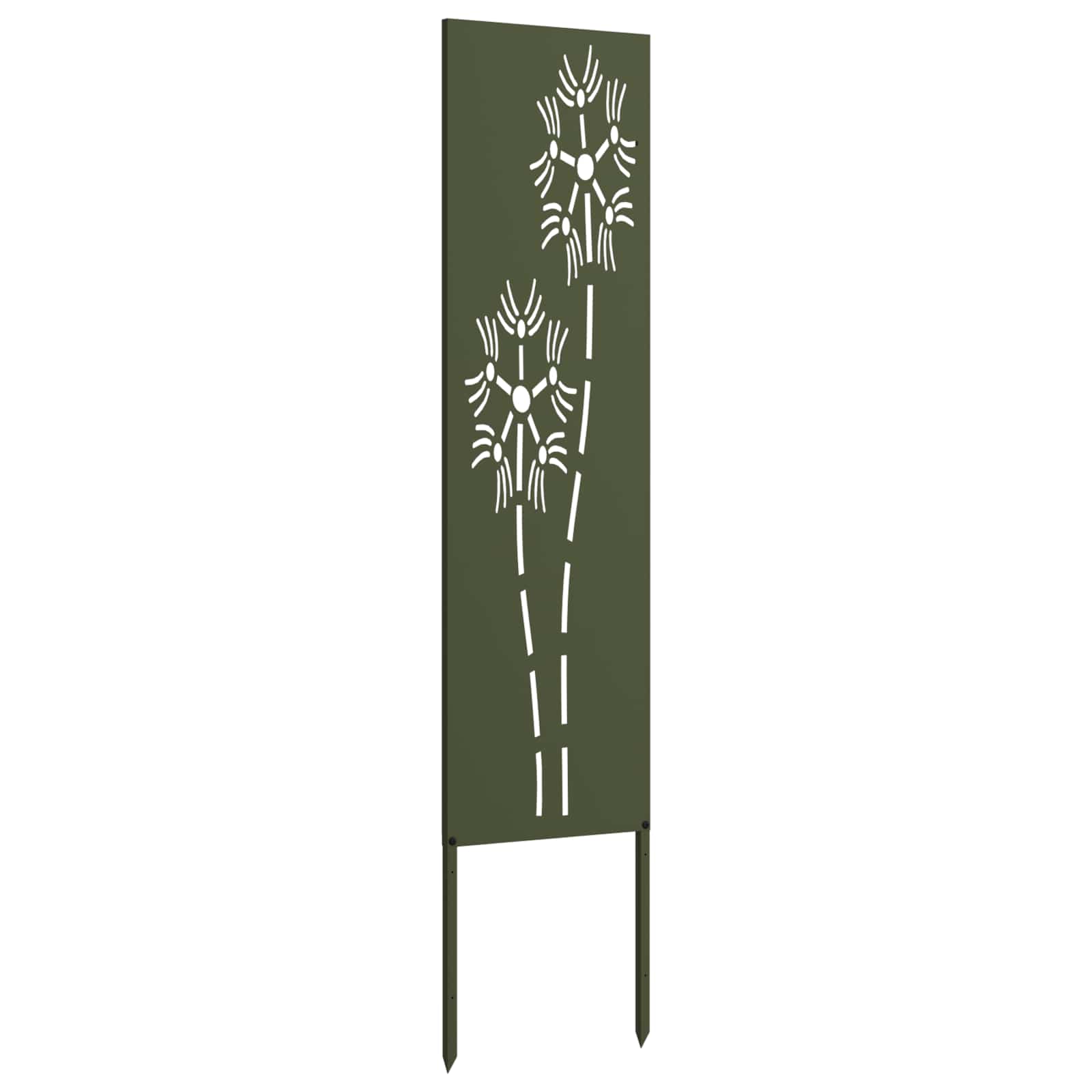 Tuin Privacy Screen Olijfgroen 32 x 140 cm Koudgewalst staal image 4