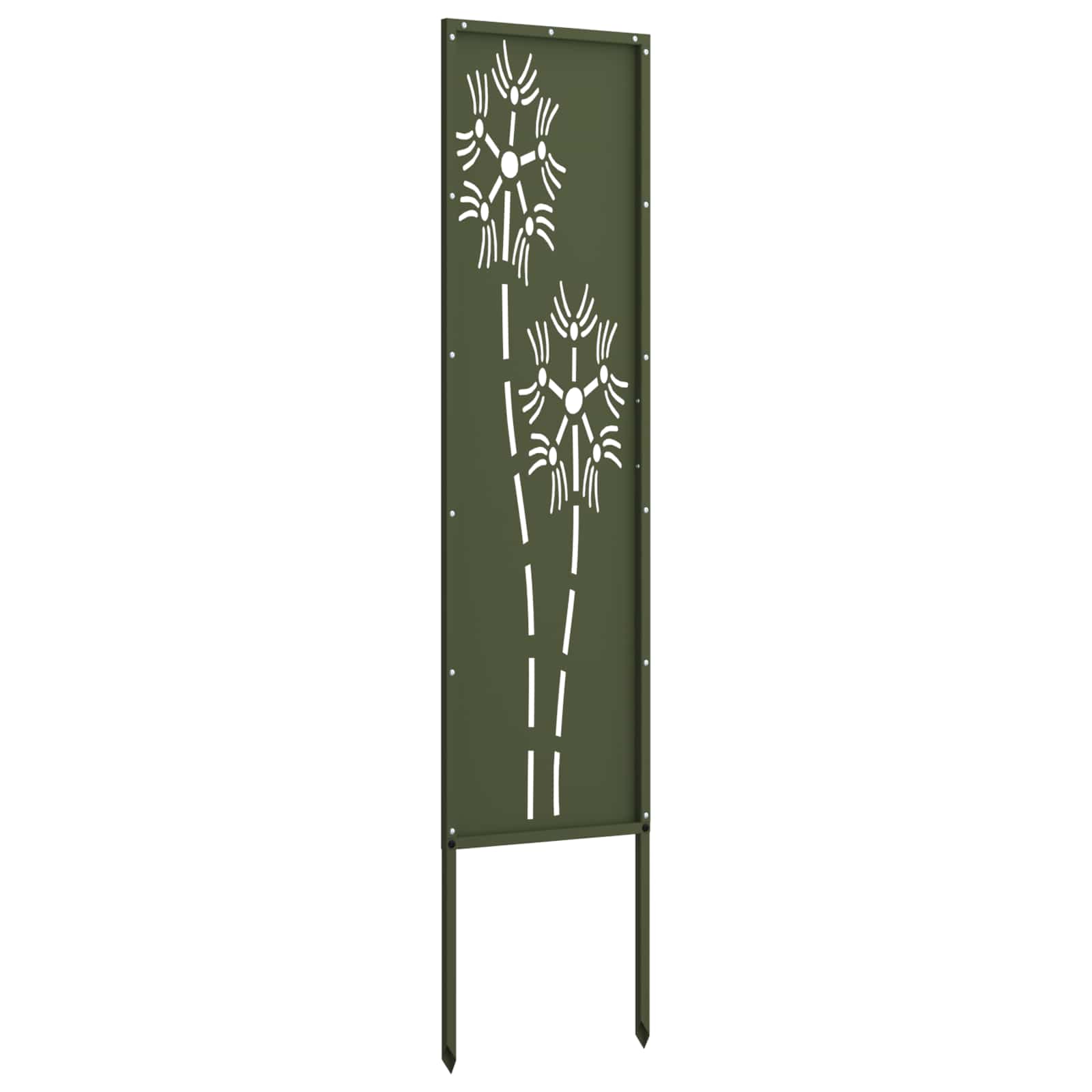 Tuin Privacy Screen Olijfgroen 32 x 140 cm Koudgewalst staal image 5