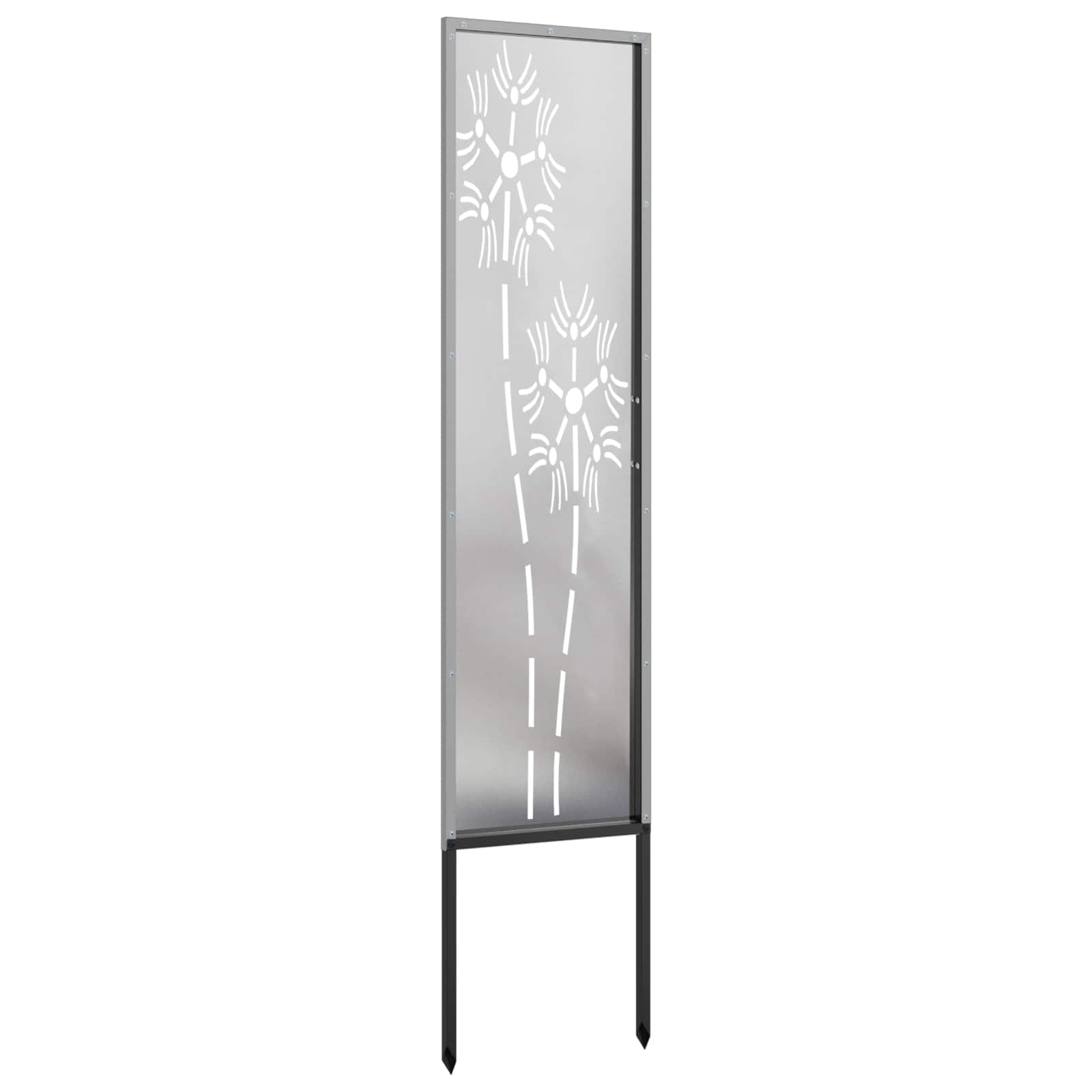 Tuin Privacy Screen Fretwerk Zilver 32 x 140 cm Roestvrij staal image 5