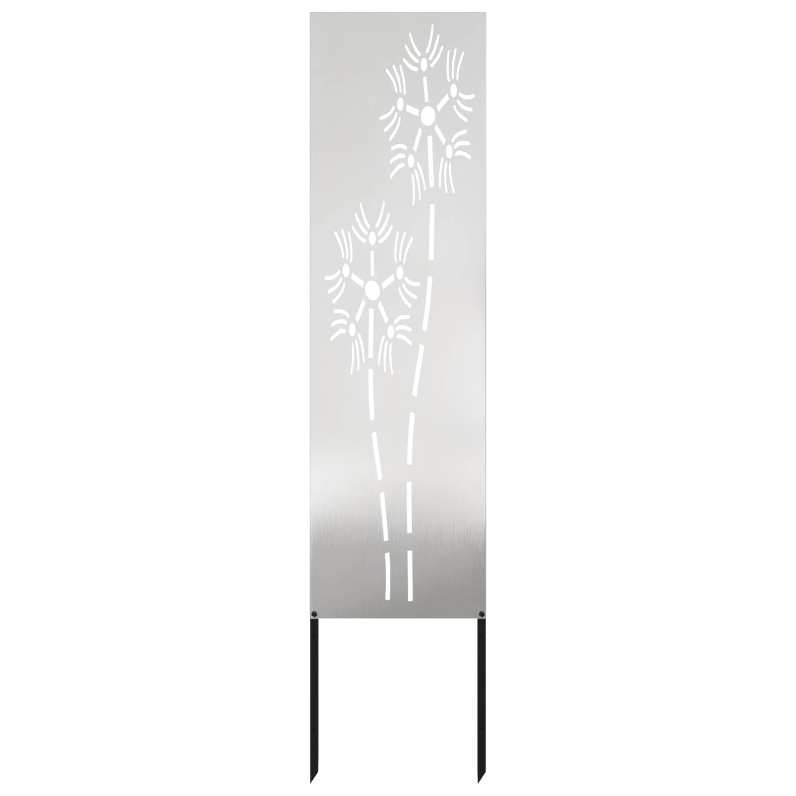 Tuin Privacy Screen Fretwerk Zilver 32 x 140 cm Roestvrij staal image 2