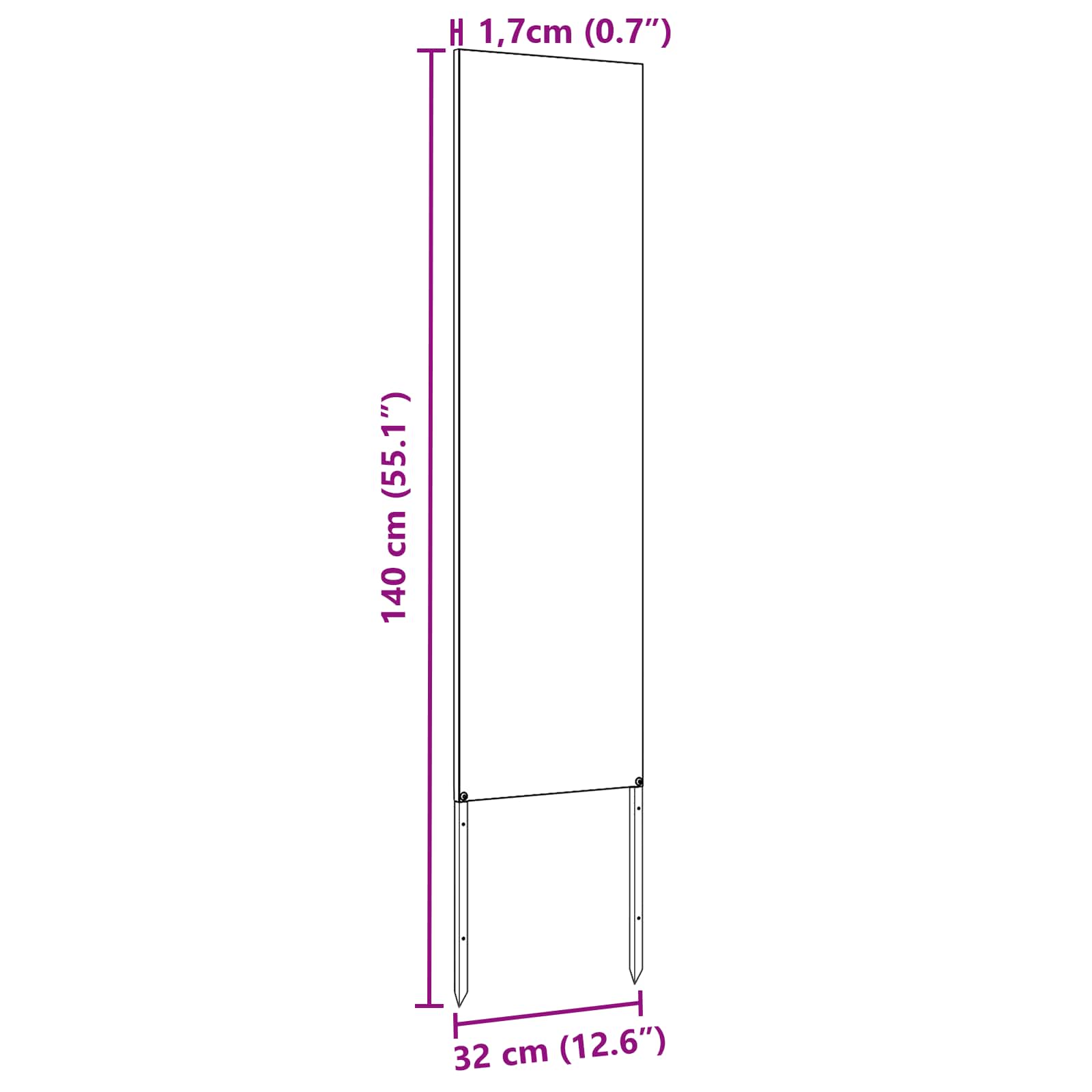 Tuin Privacy Screen Zilver 32 x 140 cm Gegalvaniseerd staal image 10