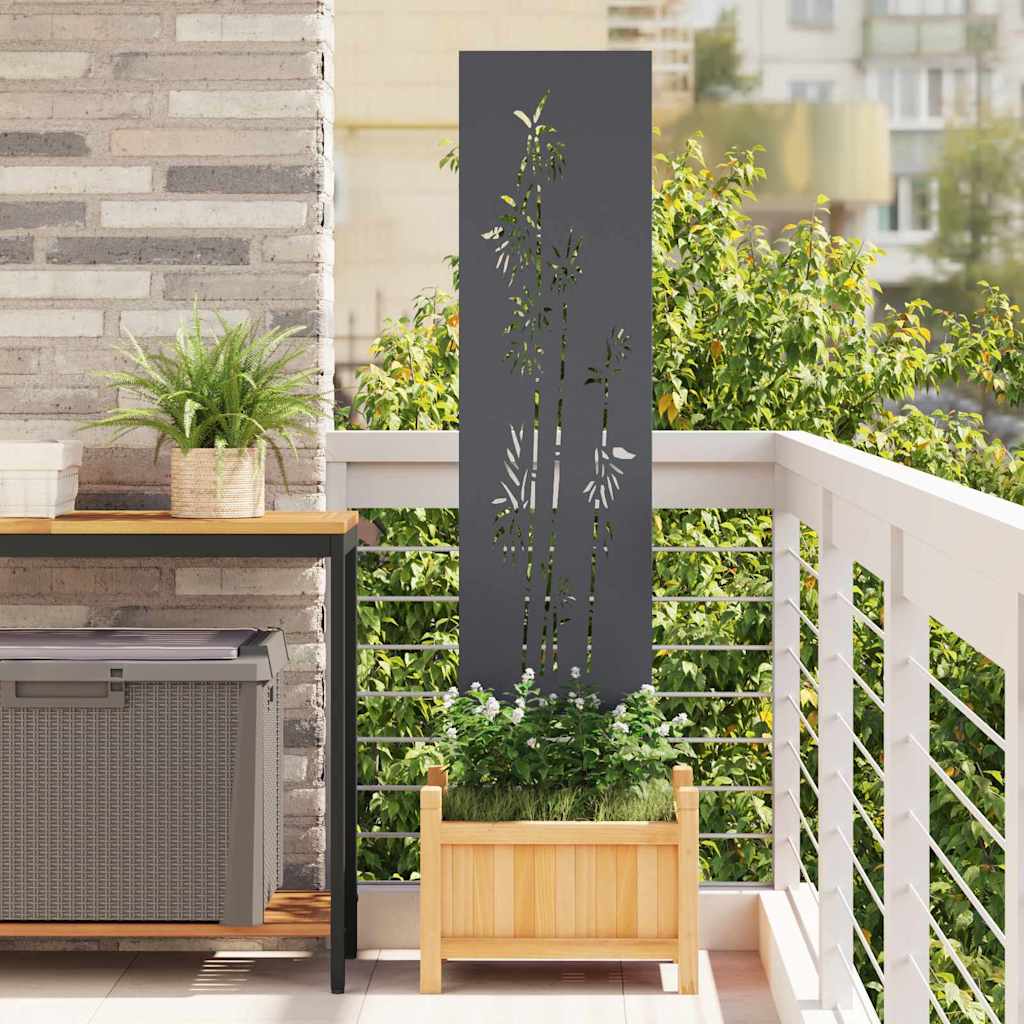 vidaXL Ecran de intimitate pentru grădină Floral Antracit 32 x 140 cm