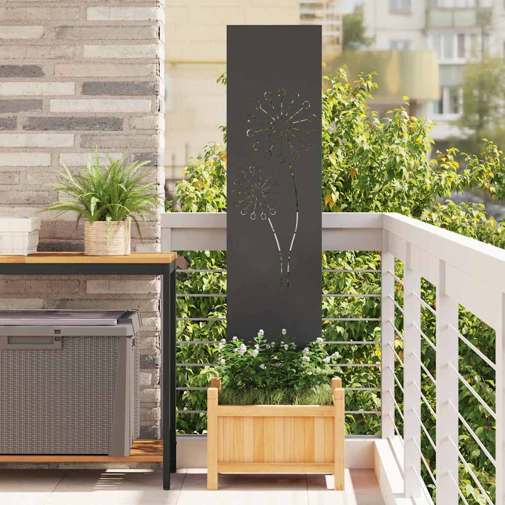 vidaXL Ecran de intimitate pentru grădină Traforaj Negru 32 x 140 cm