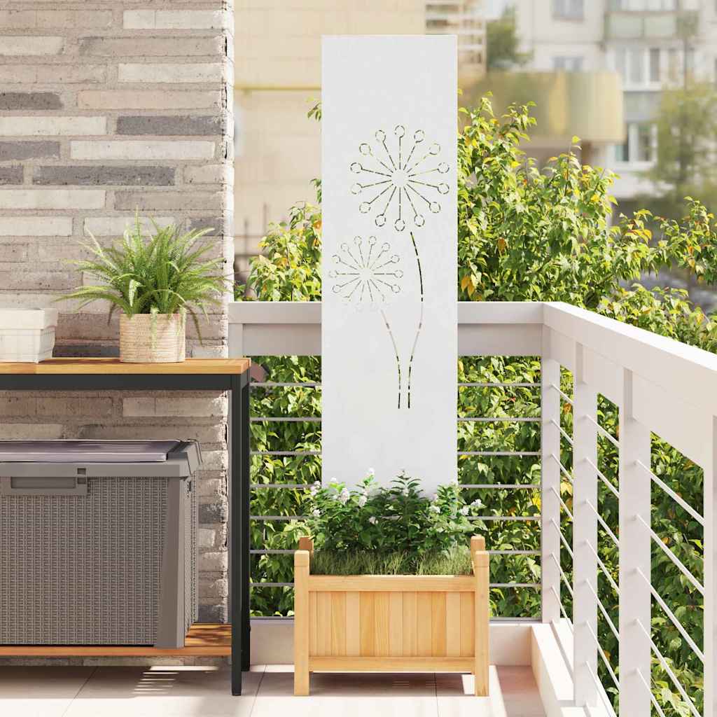 vidaXL Ecran de intimitate pentru grădină Traforaj Alb 32 x 140 cm